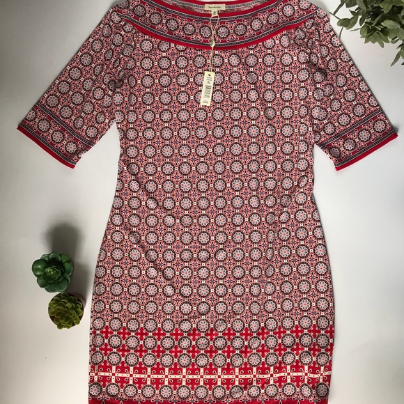 max studio mixed print sheath dress